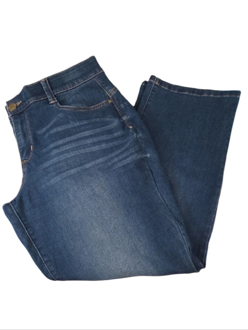 Vintage America Women's Indigo Relaxed Straight Jeans